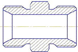 Схематическое изображение штуцера соединительного