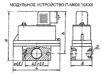 Размеры устройства П-МК09.10хх6