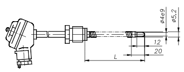 Габариты термопары рис.3